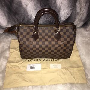 Authentic Louis Vuitton Speedy 30 Damier Ebene